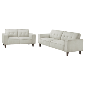 Coaster Fine Furniture 509647-S2 Deerhurst - 2 Piece Upholstered Track Arm Sofa Set - Greige