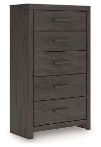 Signature Design by Ashley® B3789-46 Prendonea - Five Drawer Chest - Charcoal