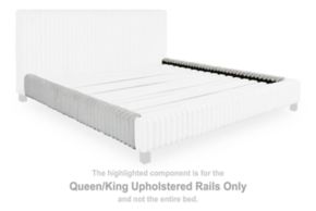 Signature Design by Ashley® PCB3381-99 Zuraleus - Queen / King Upholstered Rails - Gray