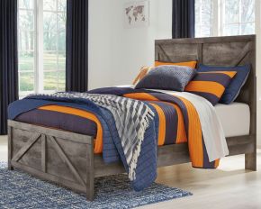 Signature Design by Ashley® B440/55/86 Wynnlow - Gray - Full Crossbuck Panel Bed