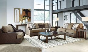 Signature Design by Ashley® 18704/38/35/23/14 Alesbury - 4 Pc. - Sofa, Loveseat, Chair and a Half, Ottoman - Chocolate