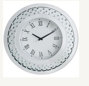 ACME 97045 Nysa - 20" Wall Clock - Mirrored & Faux Crystals