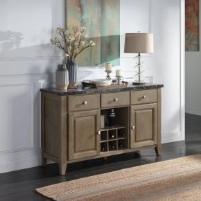 ACME DN00555 Charnell - Server - Marble Top & Oak