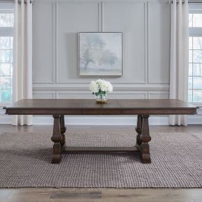 Liberty Furniture 765-DR-TRS Providence Park - Trestle Table - Chateau Brown
