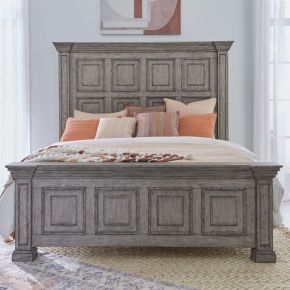 Liberty Furniture 361G-BR-QPB Big Valley - Queen Panel Bed - Gray