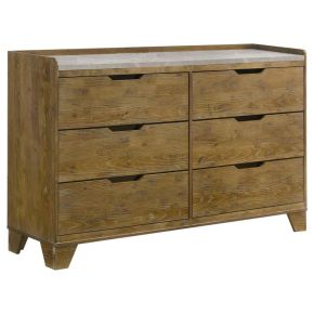 Coaster Fine Furniture 222973 Henderson - 6-Drawer Bedroom Dresser Cabinet - Medium Oak