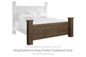 Signature Design by Ashley® B251-66 Juararo - King/Cal King Poster Footboard - Dark Brown