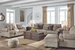 Signature Design by Ashley® 29603/38/35/23/14 Kananwood - Oatmeal - 4 Pc. - Sofa, Loveseat, Chair And A Half, Ottoman