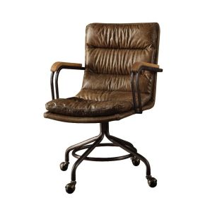 ACME 92416 Harith II - Office Chair - Vintage Whiskey Top Grain Leather