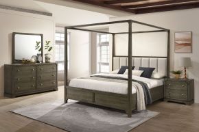 Coaster Fine Furniture 224931KE-S4 Gran Park - 4 Piece Eastern King Canopy Bedroom Set - Dark Cocoa
