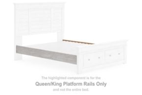 Signature Design by Ashley® PCB1171-95 Makidern - Queen/King Platform Rails - Whitewash