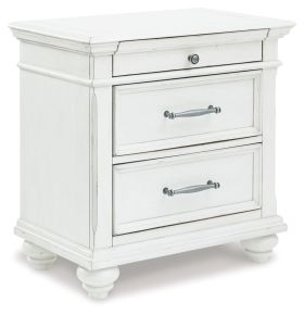 Benchcraft® B777-93 Kanwyn - Three Drawer Night Stand - Whitewash