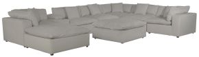 Jackson 4445/31/59/28/88/9-26 Jackson 4445/31/59/28/88/9-26 Posh - 9 Piece Modular Sectional With 3 Armless, 3 Corners, 2 Cocktail Ottoman, 1 Console - Dove