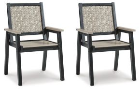 Signature Design by Ashley® P384-603A Mount Valley - Black / Driftwood - Arm Chair (Set of 2)