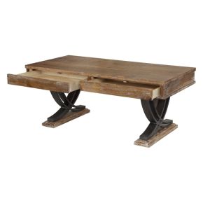 ACME 83055 Pellio - Coffee Table - Antique Oak & Black