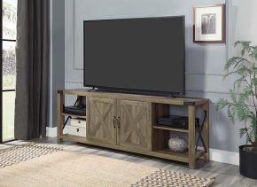 ACME LV01000 Abiram - TV Stand - Rustic Oak Finish