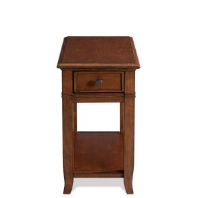 Riverside Furniture 51712 Campbell - Chairside Table - Burnished Cherry