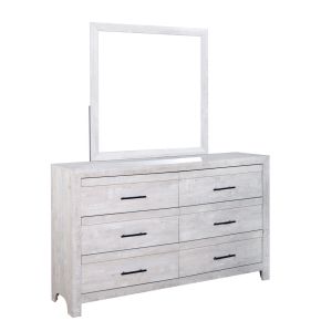 New Classic 00-3314-DM Biscayne - Dresser & Mirror - Gray