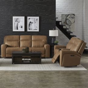 Liberty Furniture 7009BU-UPH-SOLO Bennett - Sofa & Loveseat - Butternut Leather