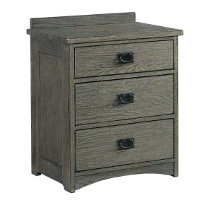 Intercon OP-BR-5803-PEW-C Oak Park - Nightstand - Brushed Pewter