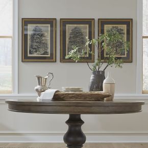 Liberty Furniture 615-T6060 Americana Farmhouse - Single Pedestal Table Top - Light Brown