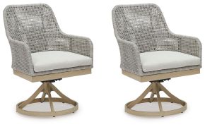Ashley Furniture P798-602A Seton Creek - Swivel Chair With Cushion (Set of 2) - Gray