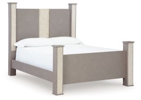 Signature Design by Ashley® B1145B4 Surancha - Gray - Queen Poster Bed