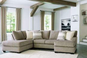 Signature Design by Ashley® 15305/16/03 Creswell - Stone - Left Arm Facing Corner Chaise 2 Pc Sectional