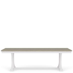 Riverside Furniture 37253 Cora - Trestle Dining Table - Cloud / Fog