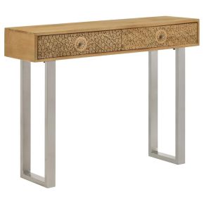 CoasterEveryday 953512 Draco - 2-Drawer Console Table Hand Carved Details - Natural