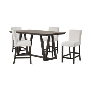 New Classic 45-4125-DW4C New Classic 45-4125-DW4C High Line - Counter Table & 4 Chairs - White