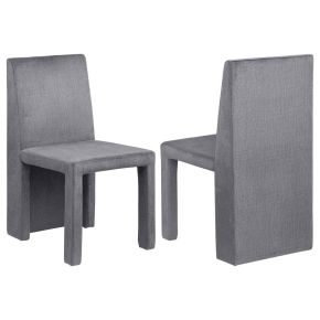 Coaster Fine Furniture 108512 Tordera - Velvet Upholstered Dining Side Chair (Set of 2) - Gray