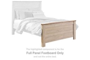 Signature Design by Ashley® B267-84 Willowton - Full Panel Footboard - Whitewash