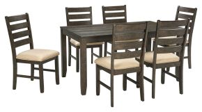 Signature Design by Ashley® D397-425 Rokane - Dining Room Table Set (Set of 7) - Brown