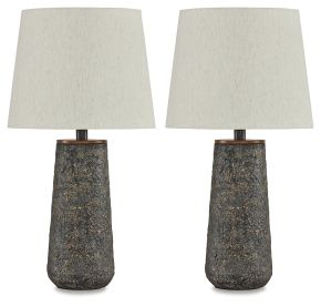 Signature Design by Ashley® L204474 Chaston - Metal Table Lamp (Set of 2) - Antique Bronze Finish