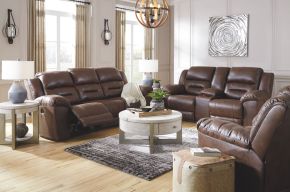 Signature Design by Ashley® 39904/87/96/98 Stoneland - 3 Pc. - Power Sofa, Loveseat, Rocker Recliner - Chocolate