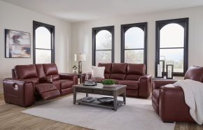 Signature Design by Ashley® U25501/15/18/13 Alessandro - Garnet - 3 Pc. - Power Reclining Sofa, Loveseat, Recliner