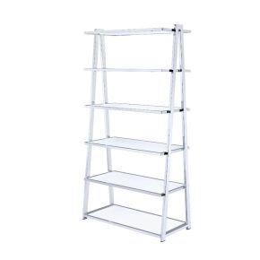 ACME 92455 ACME 92455 Coleen - Bookshelf - White High Gloss & Chrome