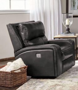 Furniture of America CM9924DG-CH-PM Soterios - Power Recliner - Charcoal