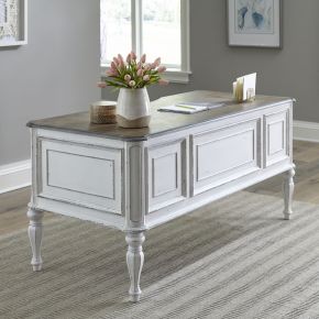 Liberty Furniture 244-HO110 Magnolia Manor - Writing Desk - Antique White & Weathered Bark