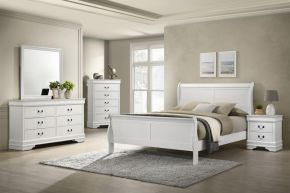 Coaster Fine Furniture 202441Q-S5 Louis Philippe - 5 Piece Queen Bedroom Set - White