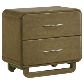 Coaster Fine Furniture 224272 Amsbury - 2-Drawer Nightstand Bedside Table - Nutmeg
