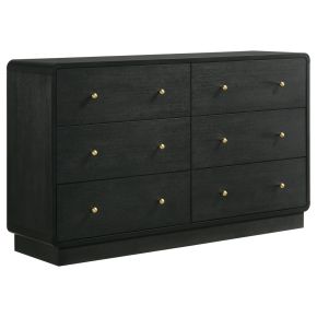 Coaster Fine Furniture 223663 Cavelle - 6-Drawer Dresser Cabinet - Black