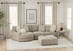 Jackson 3145/73/92/28-28 Jackson 3145/73/92/28-28 Turner - 2 Piece Sofa Cuddler With Left Side Facing Cuddler And Cocktail Ottoman - Mushroom