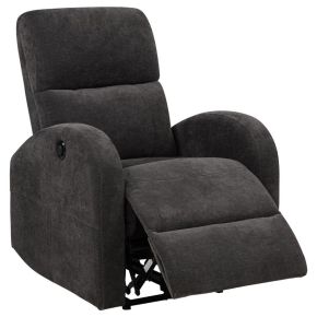 Coaster Fine Furniture 603293P Grant - Fabric Upholstered Power Recliner Chair - Charcoal Gray