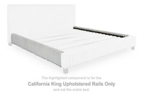 Signature Design by Ashley® PCB3381-94 Zuraleus - California King Upholstered Rails - Gray