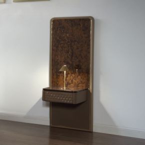 ACME BD20033 Marcelino - Nightstand With Wall Pier (EK) - Cherry Oak