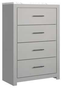 Ashley Furniture B1192-44 Cottonburg - Light Gray / White - Four Drawer Chest