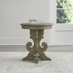 Liberty Furniture 244N-OT1022 Liberty Furniture 244N-OT1022 Magnolia Manor - Round End Table - Weathered Bisque