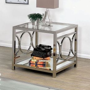 Furniture of America CM4166CRM-E Rylee - End Table - Pearl Silver